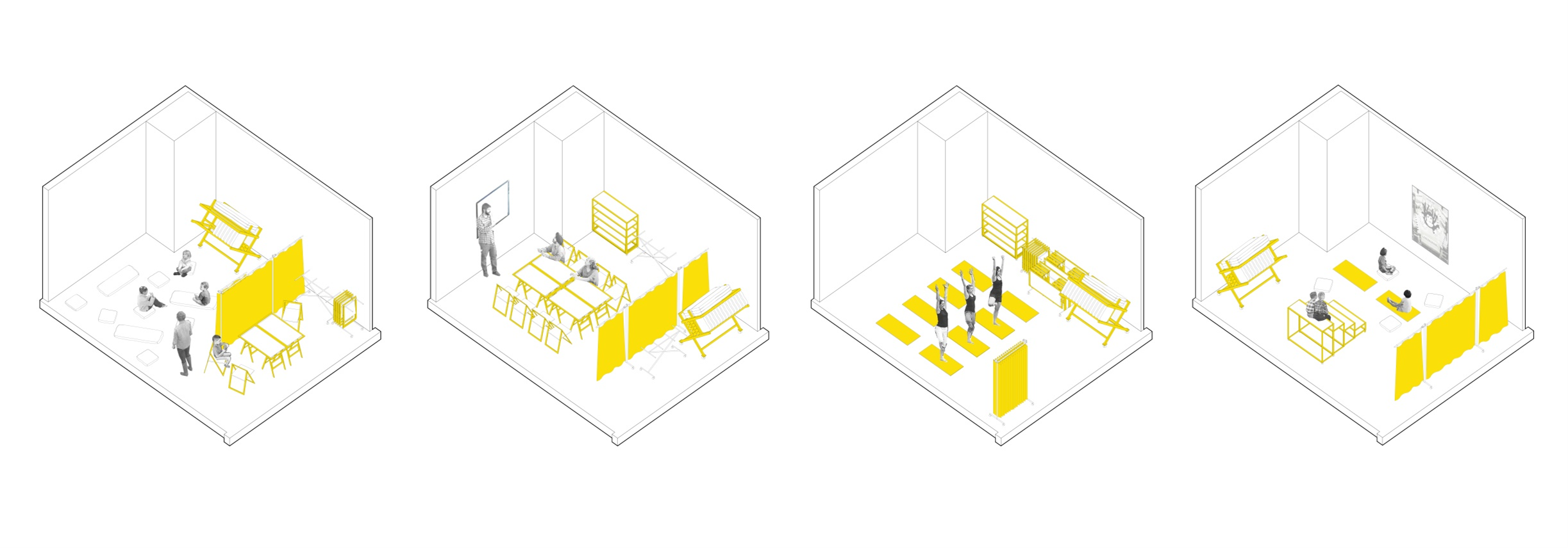 Figure 12: Examples for the use of the space after ground floors are activated